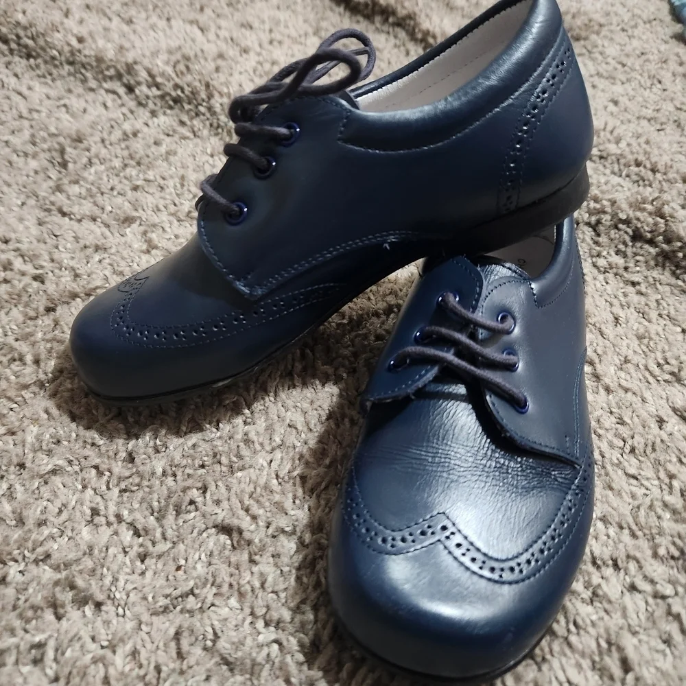 Elegant Navy Kids Dress Shoes